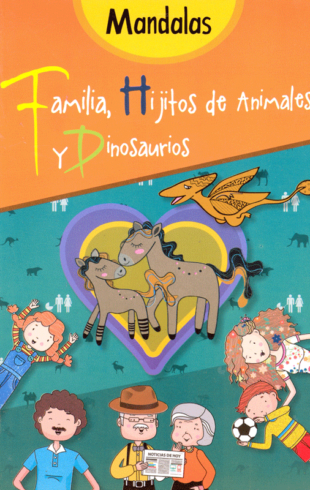Mandalas para colorear: Familia, hijitos de animales y dinosaurios